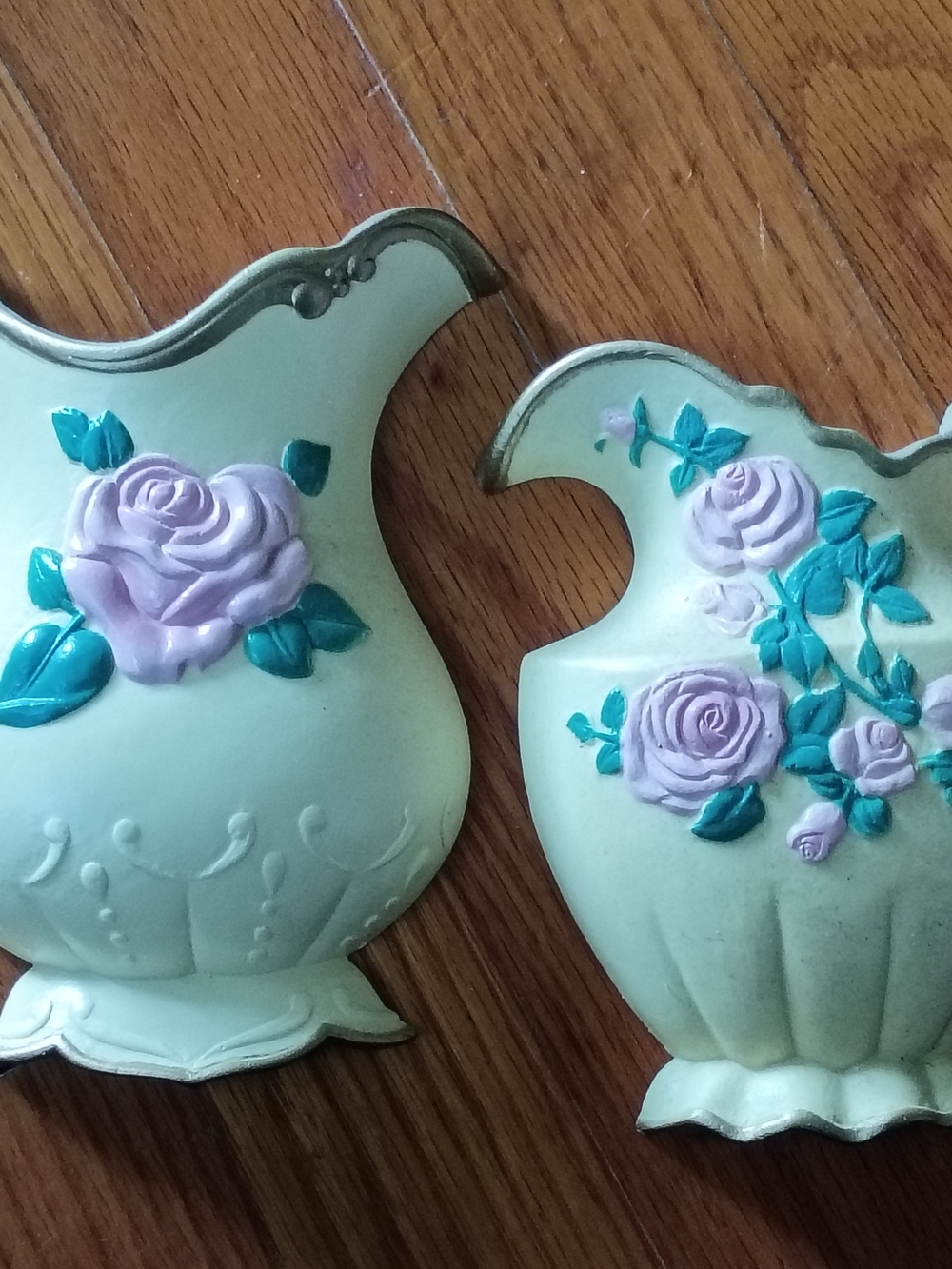 Vintage Pair of 1995 Burwood Pitchers Wall Art Decor Grannycore